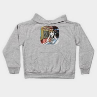 Wood Elf Family Train Trip Fantasy Image Kids Hoodie